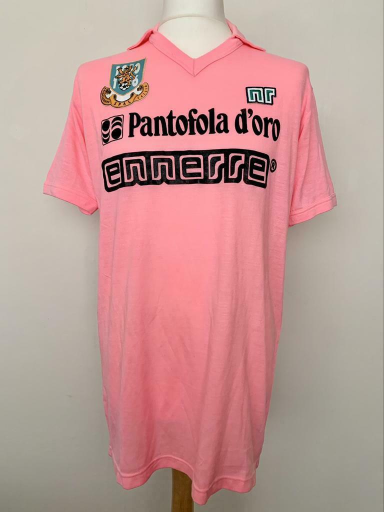 SPAL Calcio 80s #4 match worn ABM Italia football shirt, Taille L, Enlèvement ou Envoi, Utilisé, Maillot