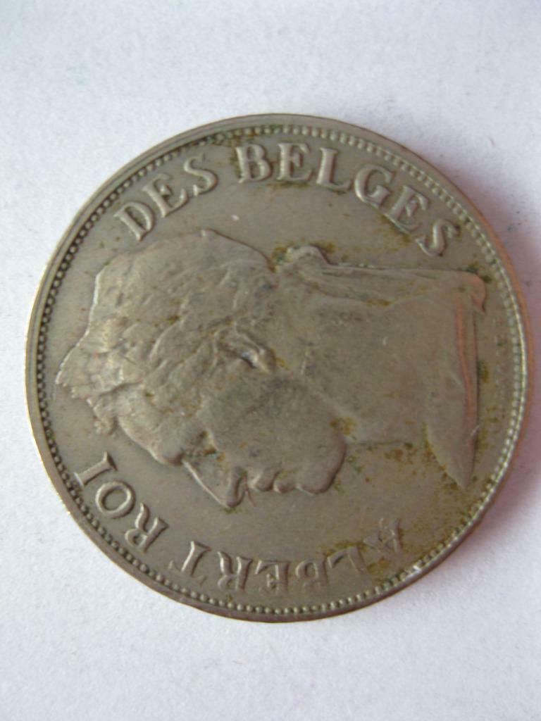 Albert I Roi des Belges 1F Congo Belge 1927, Ophalen of Verzenden, Overige landen, Losse munt