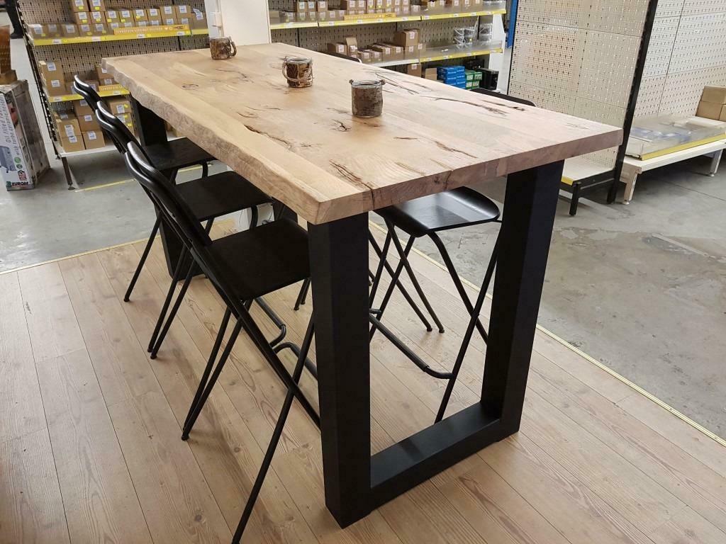 GOEDKOPE BARTAFELPOOT | Industriële stalen bartafelpoot, Huis en Inrichting, Ophalen, Nieuw, Ovaal, Tafelpoot