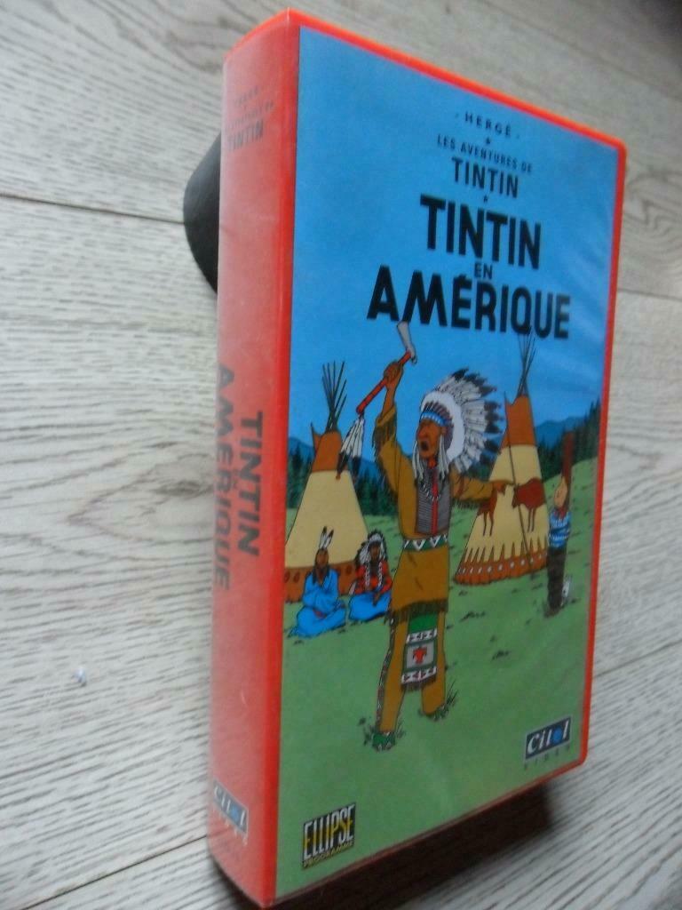 VHS - Les aventures de Tintin - Tintin en Amérique - Hergé, Enlèvement ou Envoi, Dessins animés et Film d'animation, Dessin animé