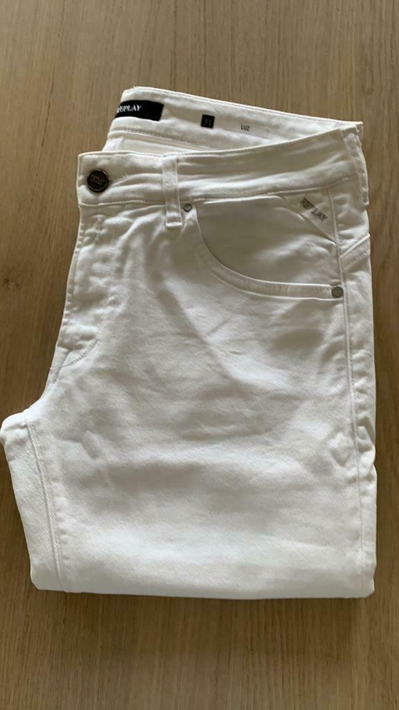Jeans Replay, wit, maat 31, lengte 32, in perfecte staat, Ophalen of Verzenden, Zo goed als nieuw, Wit, Lang