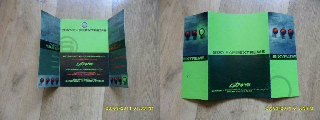 Flyers 6 Years @ Extreme (Affligem), Enlèvement ou Envoi, Utilisé, Autres types