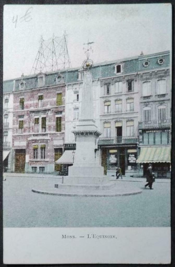 Carte Postale Mons – L’Equinoxe (couleur) Timbre Armoiries, Ophalen of Verzenden, Voor 1920, Gelopen, Henegouwen