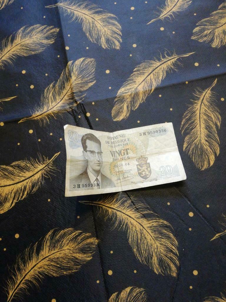 Billet de banque de 20 francs belges. 1964