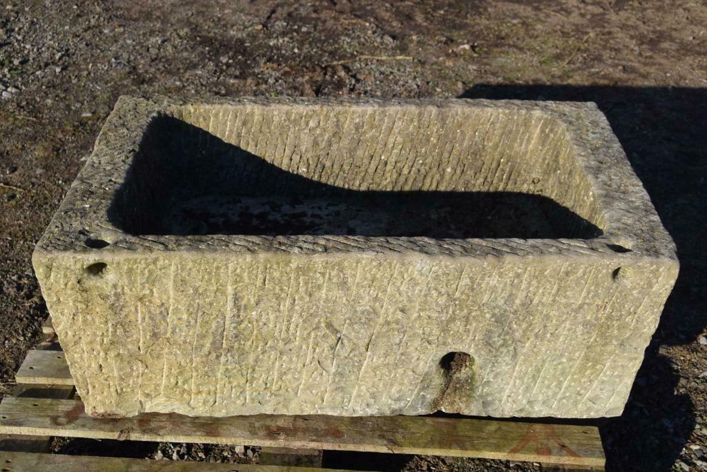 Auge,bac,jardinière en pierre bleue 1,10 m, Enlèvement, Utilisé