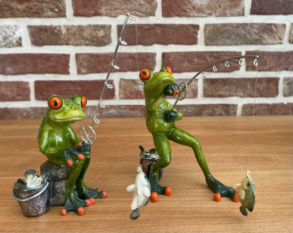 Beeldjes kikkers - VISSEN, Ophalen of Verzenden, Zo goed als nieuw, Dier