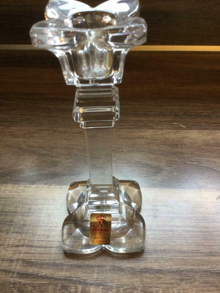 Kristallen kandelaar Nachtmann bleikristal über 24% W-Germ, Ophalen of Verzenden, Zo goed als nieuw, Kandelaar, Minder dan 25 cm