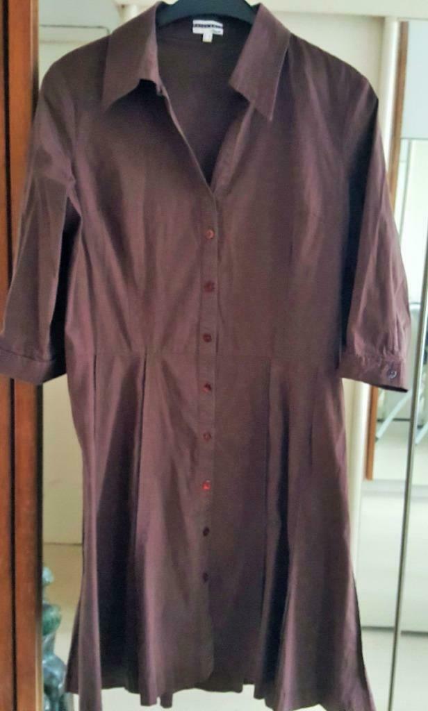 robe chemisier manche 3/4 brun 42- Think Chic Etam parfait é, Vêtements | Femmes, Think!, Enlèvement ou Envoi, Brun