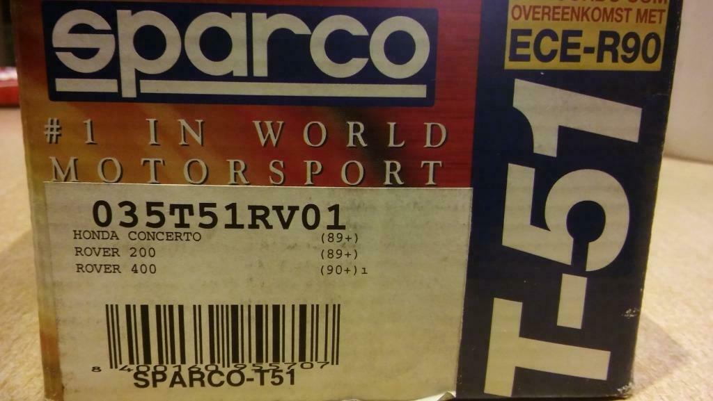 Honda Civic CrX Concerto *SPARCO* brake pads, Autos : Pièces & Accessoires, Freins & Transmission, Honda, Neuf, Enlèvement ou Envoi