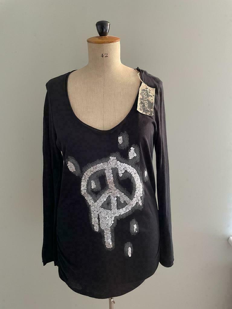 Zwarte T-Shirt XL met strass van Jean Paul (Berlin)  - Nieuw, Zwart, Maat 46/48 (XL) of groter, Nieuw, Ophalen of Verzenden