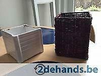 Bloempotten 2 st, Tuin en Terras, Ophalen, Gebruikt