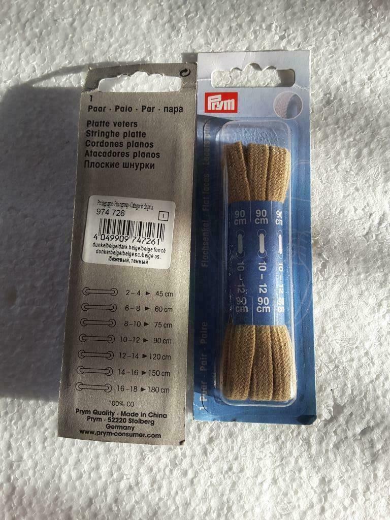 lacet plat beige 90 cm Prym 974726, Enlèvement ou Envoi, Neuf, Beige