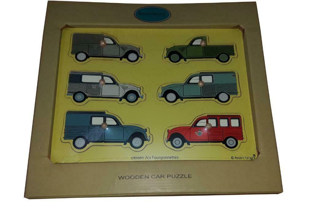 Puzzle en bois voitures Citroen 2cv Fourgonnettes Neuf, Enlèvement ou Envoi, Neuf, Autres types