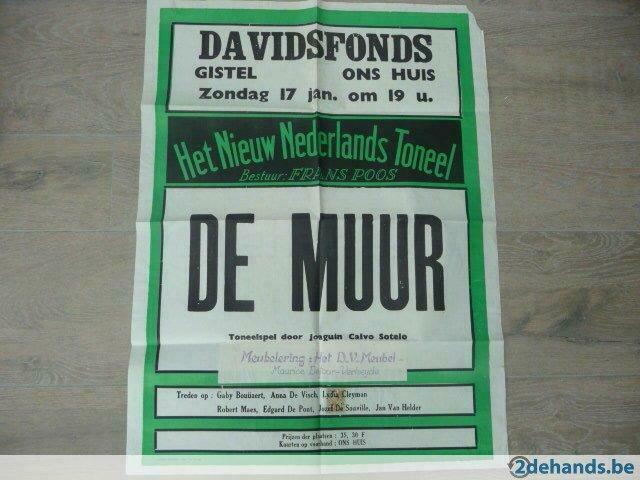 affiche davidsfonds gistel, Ophalen of Verzenden, Gebruikt