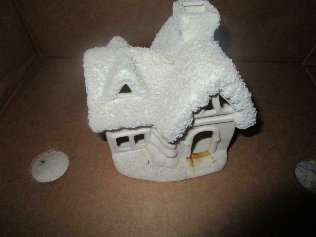 photophore "maison"+ 2  bougeoirs, Envoi, Rouge