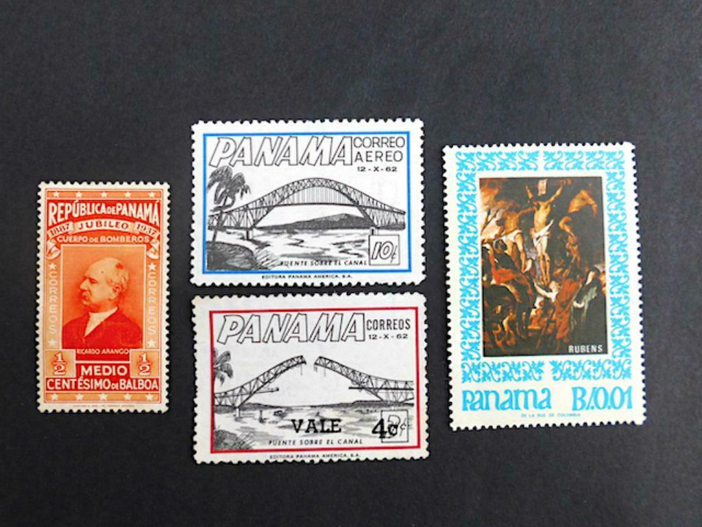 Panama: 4 timbres (1937-1967), Enlèvement ou Envoi, Non oblitéré, Amérique centrale