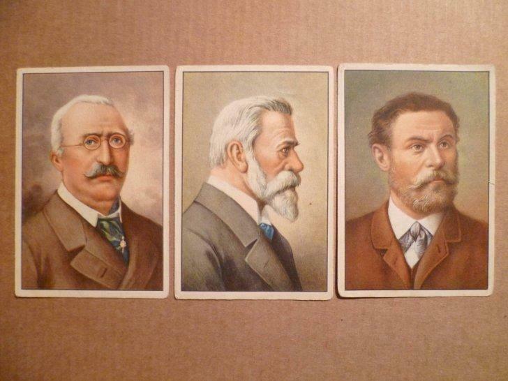 Gutermann chromo's 90 Krupp, 100 Solvay, 99 Lilienthal, Verzamelen, Verzenden, Gebruikt, Prent