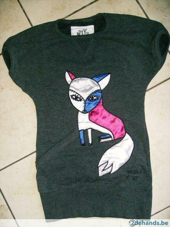 grijs kleedje  mt 122-128, Kinderen en Baby's, Ophalen of Verzenden, Gebruikt, Meisje, Jurk of Rok