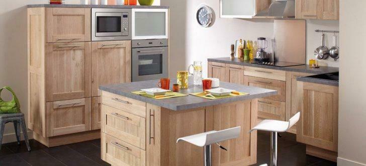 Meubles de cuisine chêne massif brut design, Nieuw