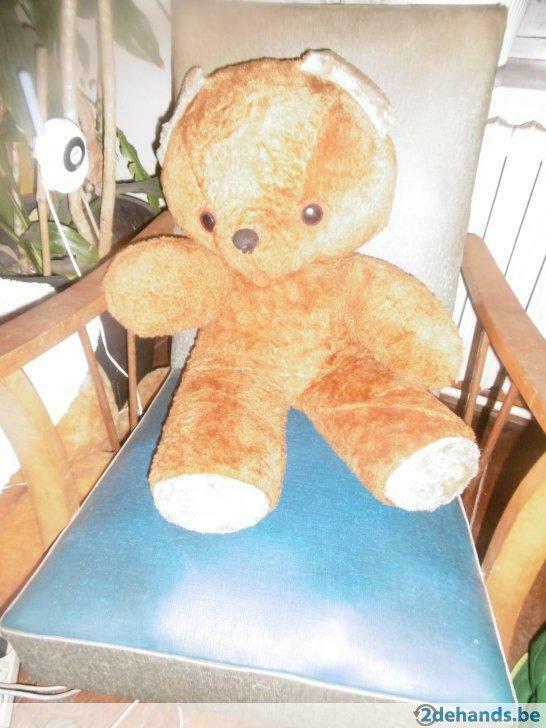 oude grote vintage teddy beer, Verzamelen, Beren en Cherished Teddies, Gebruikt, Ophalen of Verzenden