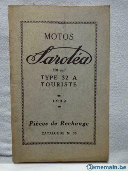 SAROLEA type 32 A,Touriste,350cc,1932,catalogue d'époque ave, Enlèvement ou Envoi, Utilisé