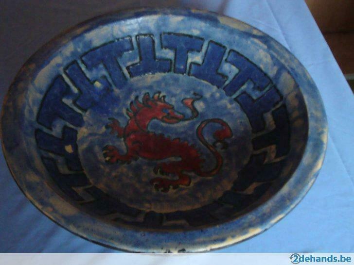 Blauw geglazuurde keramieke schaal, Enlèvement ou Envoi