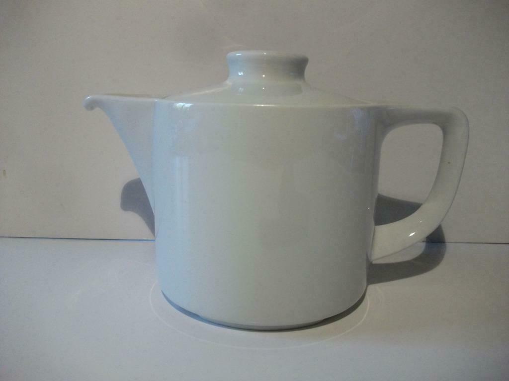 Witte schenkkan met deksel van Royal Schwabap, Ophalen of Verzenden