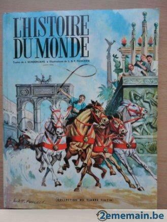 1960 histoire du monde tome 2 - timbres tintin - lombard, Livres, Enlèvement ou Envoi, Utilisé