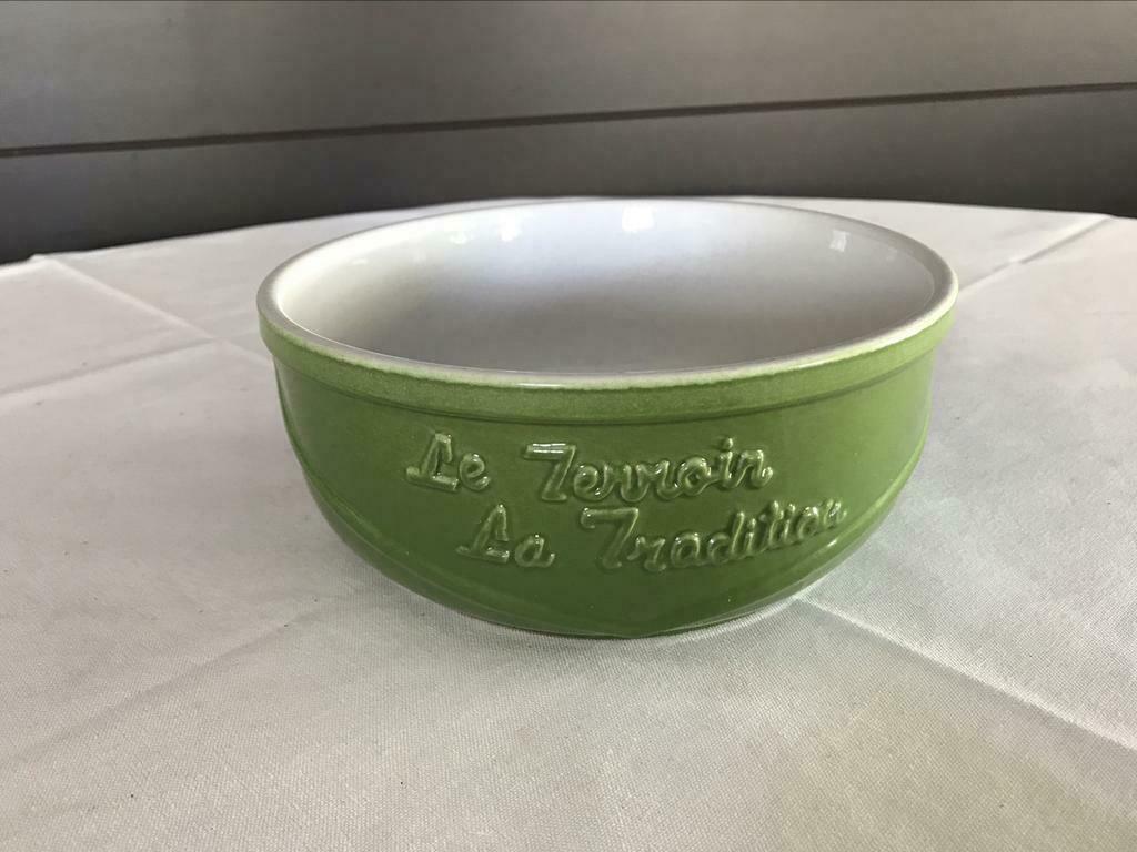 Bol à terrine en poterie & émail. diam. 21 cm / Hauteur 9 cm, Maison & Meubles, Enlèvement ou Envoi, Comme neuf, Poterie