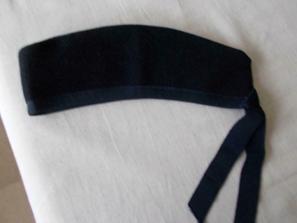 Vintage uniformpet met lintjes / donkerblauw, Kleding | Dames, ANDERE, Ophalen of Verzenden, Gedragen, Pet