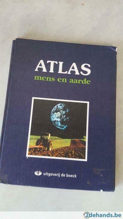 Atlas Mens en Aarde - Uitgeverij De Boeck, Livres, Livres d'étude & Cours, Enlèvement ou Envoi, Utilisé