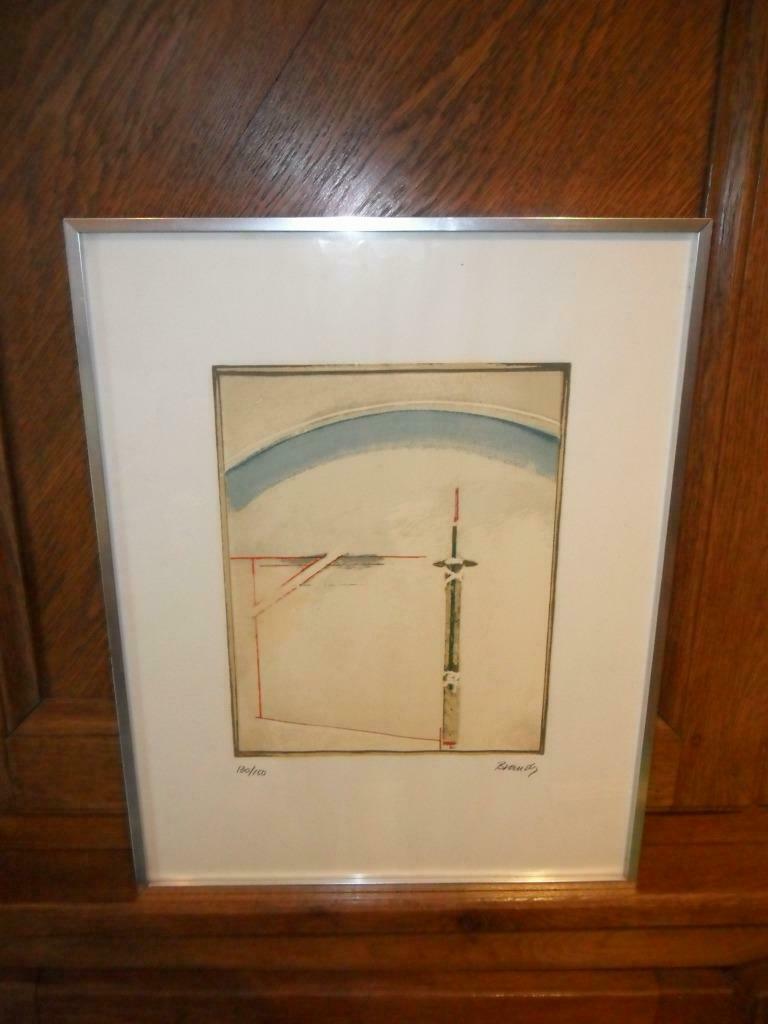 lithographie  Robert BRANDY (1946) Luxembourg, Antiek en Kunst, Kunst | Litho's en Zeefdrukken, Ophalen of Verzenden