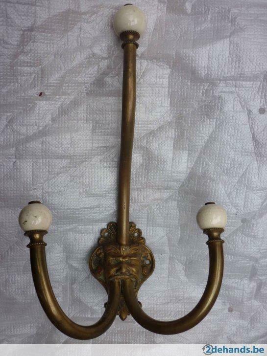 Antieke messing kapstok, Antiek en Kunst, Ophalen of Verzenden, Koper