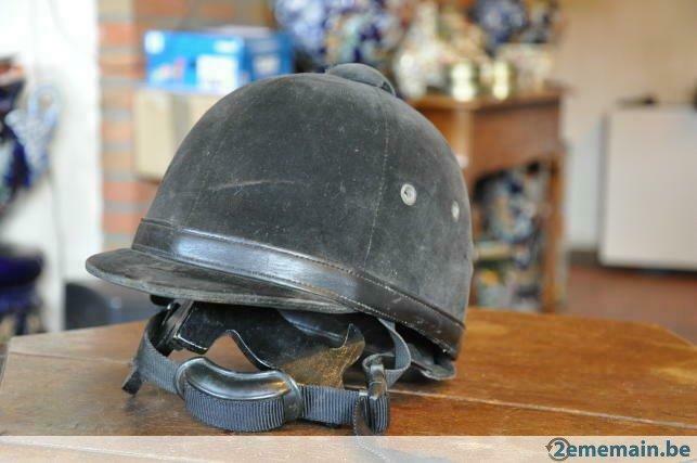 bombe d'équitation veloir noir crow, Ophalen of Verzenden, Gebruikt, Cap