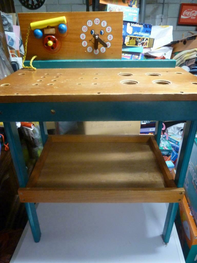 houten werkbankje, Kinderen en Baby's, Speelgoed | Houten speelgoed, Ophalen, Gebruikt, Meubelstuk of Keukentje