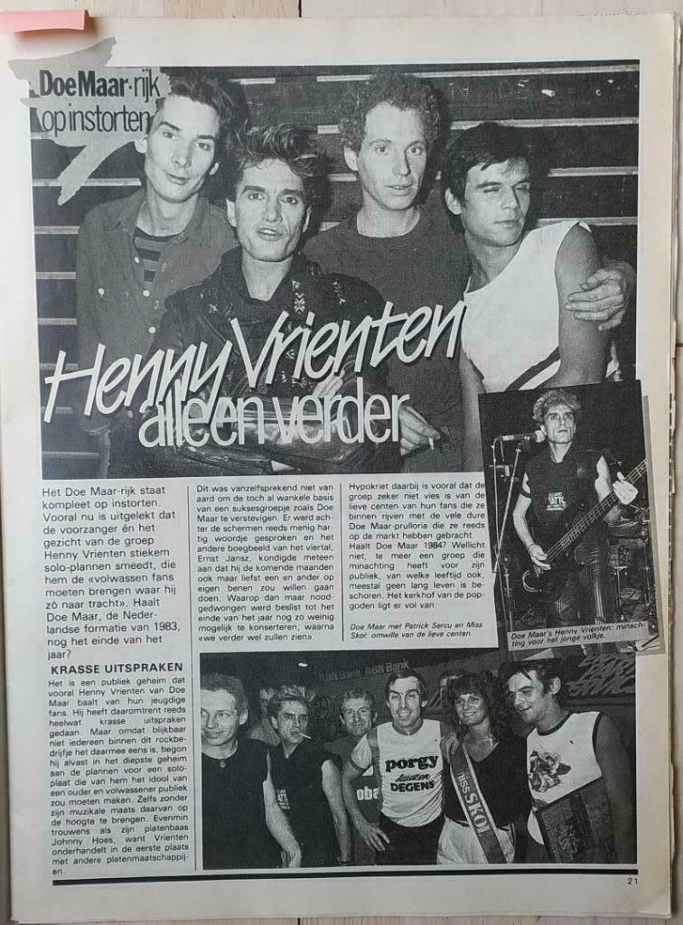 tijdschriftartikels Doe Maar (uit Joepie), Ophalen of Verzenden