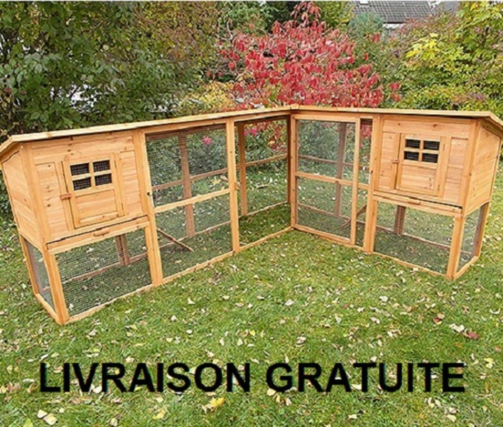 Poulailler XXL abri poule caille clapier lapin enclos poule, Envoi, Neuf, Poulailler