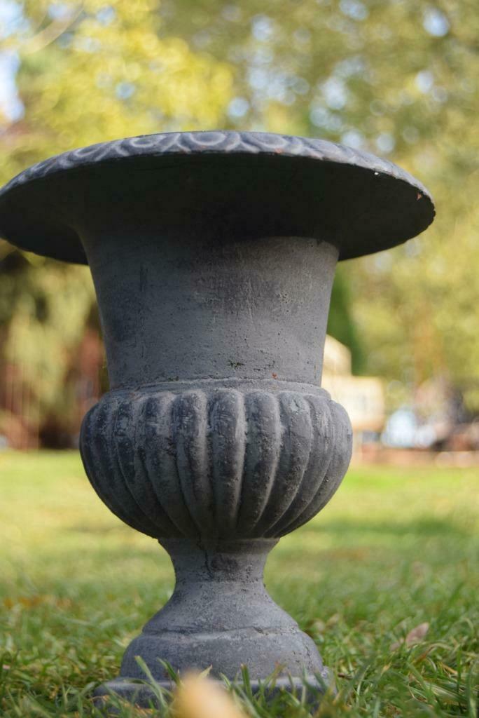 Vasque en fonte patinée grise (la paire), Enlèvement ou Envoi, Moins de 25 cm, Comme neuf, Autres matériaux