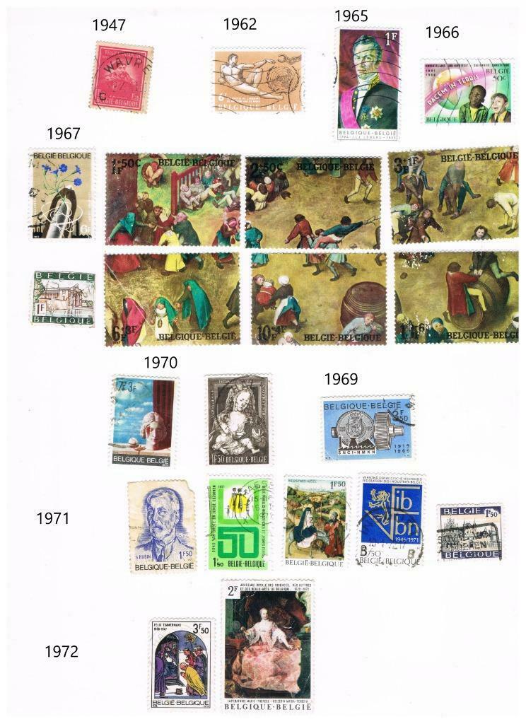 postzegels Belgie 1947-1977, Ophalen of Verzenden