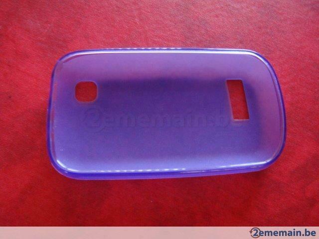Etui en gel silicone. Pour "Nokia Asha 200" Violet., Ophalen of Verzenden, Gebruikt, Hoesje of Tasje