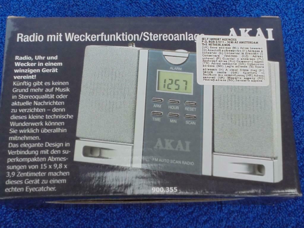 AKAI mini-stereo system met wekker/alarm ** NIEUW **, Audio, Tv en Foto, Ophalen, Nieuw