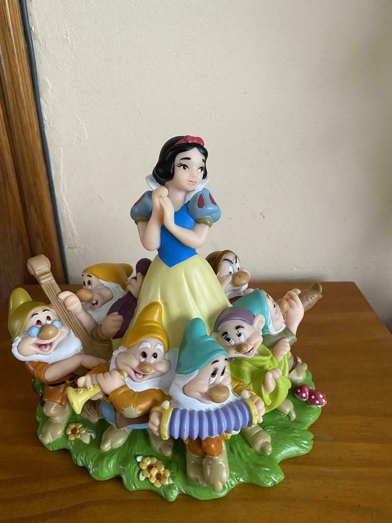Ancienne tirelire blanche neige et les 7 nains excellent, Collections, Comme neuf