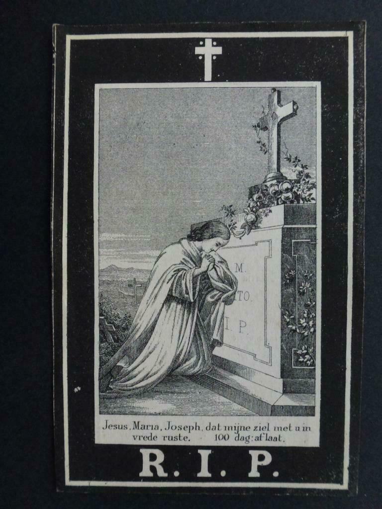 doodsprentje Ceulemans Petrus Joannes  Keerbergen 1801, Verzamelen, Bidprentjes en Rouwkaarten, Verzenden, Rouwkaart