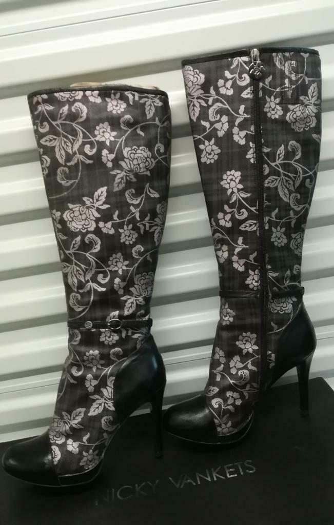 996A* NICKY VAN KETS - jolies bottes noires cuir (40), Vêtements | Femmes, Chaussures, Neuf, Bottes hautes, Autres couleurs, Envoi