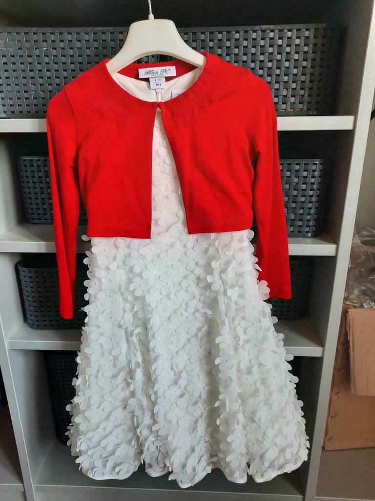 communie kleed en jas alice pi maat 116, Utilisé, 110 à 116, Fille