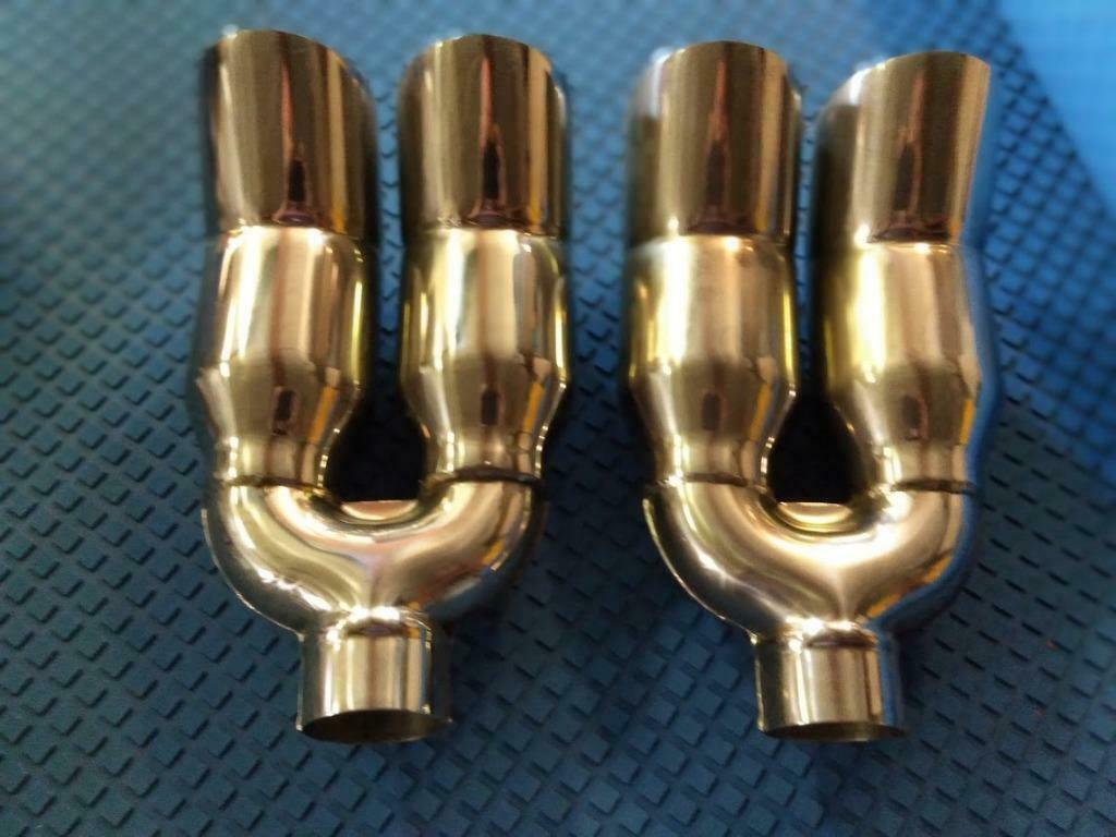 2 nieuwe RVS (inox) uitlaat eindstukken, Ophalen, Nieuw