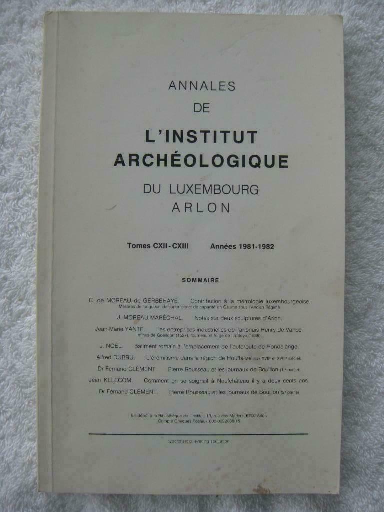 Luxembourg Institut Archéologique IAL - EO 1981 peu courant, Boeken, Geschiedenis | Nationaal, Gelezen, Ophalen of Verzenden