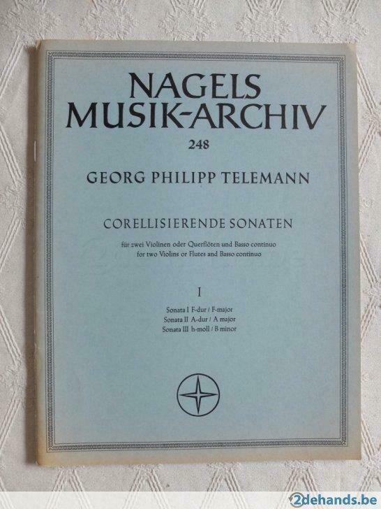 Sonaten voor  2  violen of  fluit      G.PH. Telemann, Musique & Instruments, Partitions, Neuf, Classique, Enlèvement ou Envoi