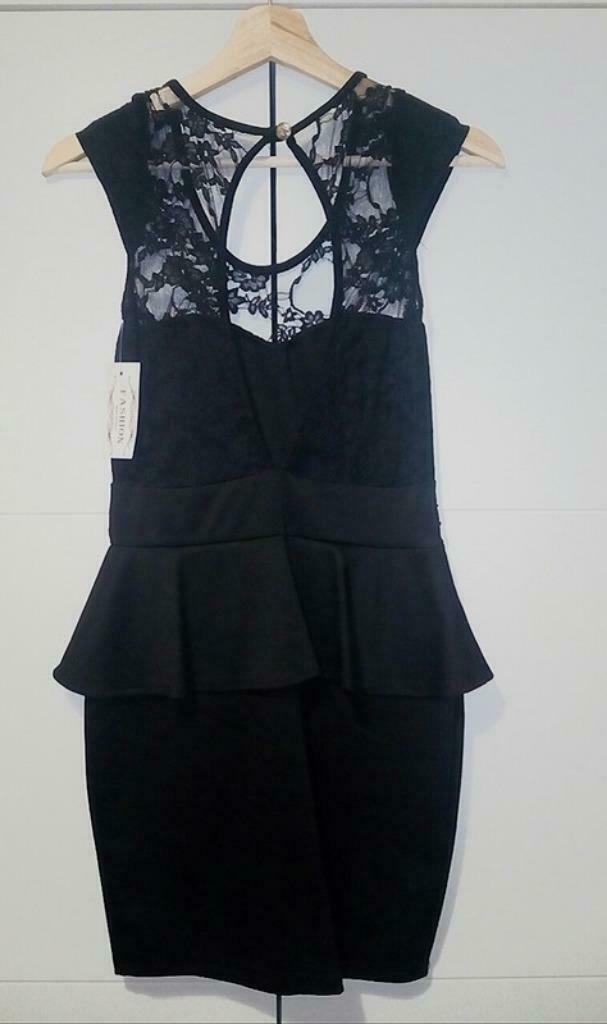 Robe de soirée noir neuve, Enlèvement ou Envoi, Neuf, Taille 36 (S), Noir