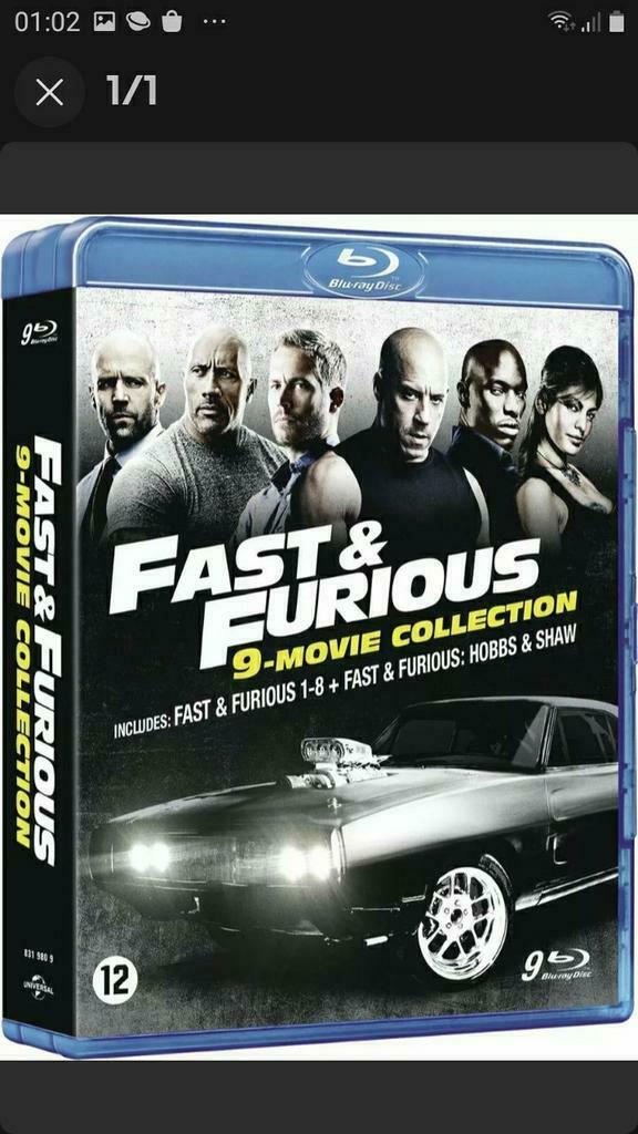 Fast and Furious  - Les 9 films / collection en blu ray, Ophalen of Verzenden, Nieuw in verpakking